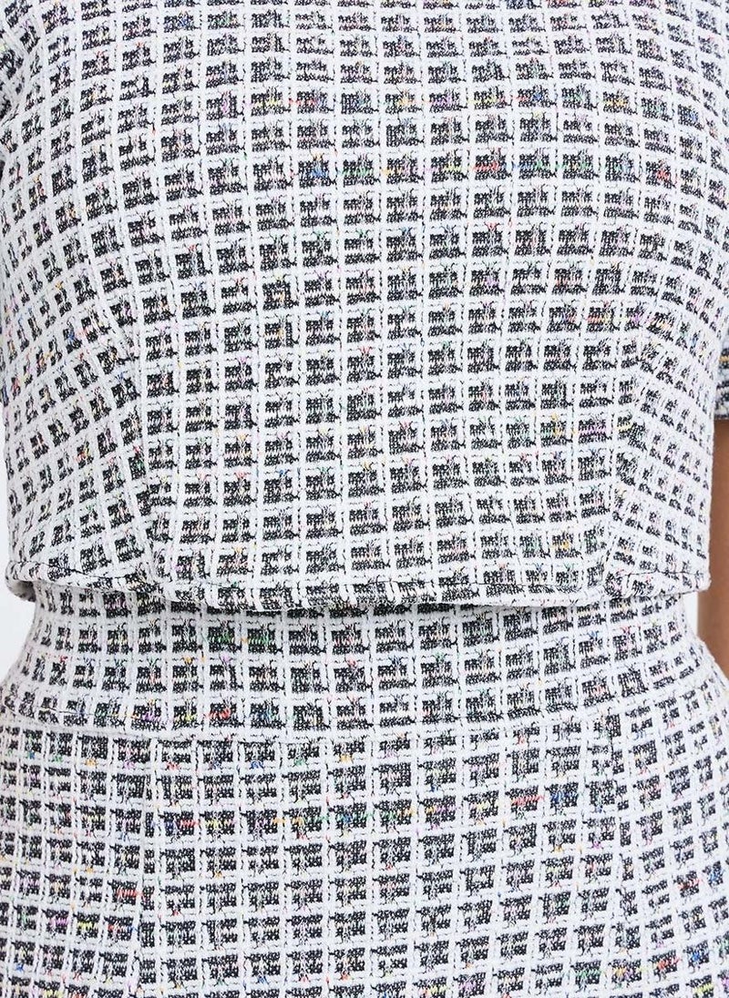 Styli Women Sheath Tweed Midi Dress - Image 4